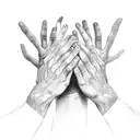 hands prayer tattoo design idea
