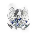 skating tattoo design idea