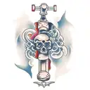 skating tattoo design idea