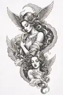 Cloud Angels tattoo design idea