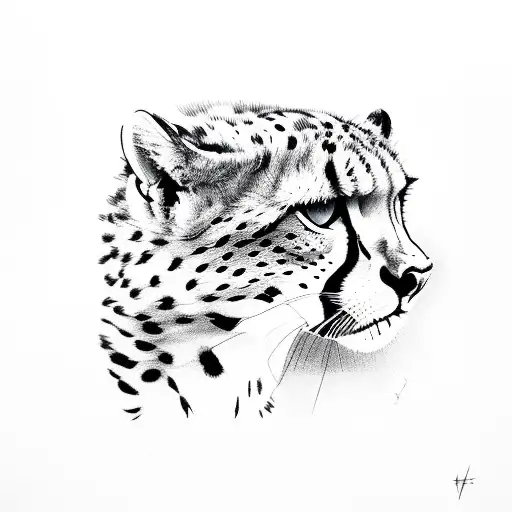 cheetah print with louis vuitton logos "ace"  tattoo design idea