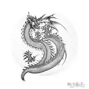 dragon, 7, flames, hot chick tattoo design idea