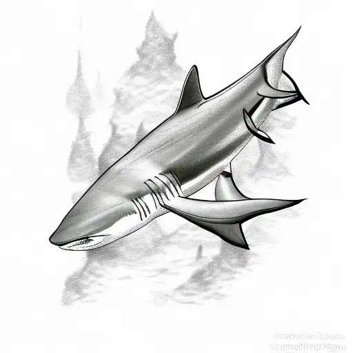 blacktip shark tattoo design idea