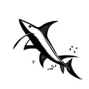 blacktip shark tattoo design idea