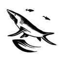 blacktip shark tattoo design idea