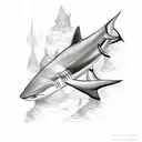 blacktip shark tattoo design idea