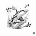 blacktip shark tattoo design idea