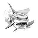 blacktip shark tattoo design idea