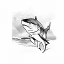 blacktip shark tattoo design idea