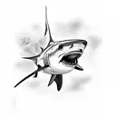 blacktip shark tattoo design idea