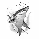 blacktip shark tattoo design idea