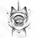 blacktip shark tattoo design idea