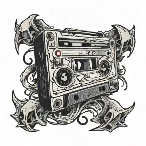 wu tang cassette tape tattoo design idea