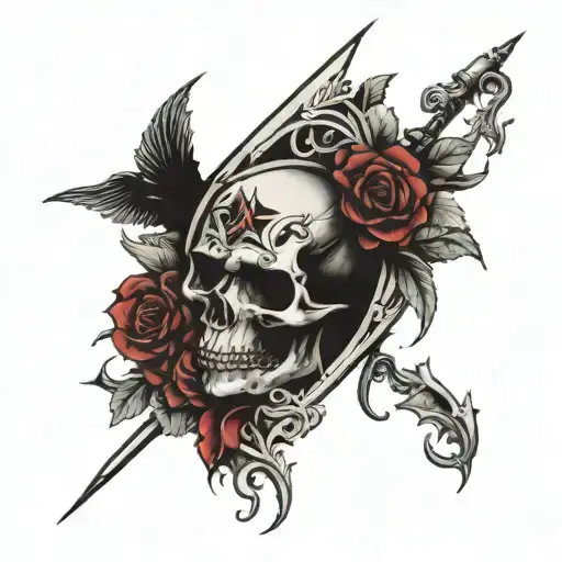 dark gothic medieval style tattoo tattoo design idea