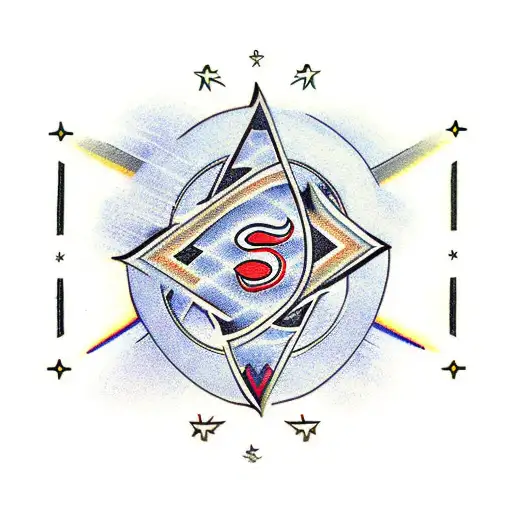 tetragram cross with the Word SRB tattoo design idea