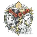 duality Athena and aphrodite tattoo tattoo design idea