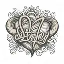 HEARTBEAT WITH NAME "Stormy" written in cursive  tattoo design idea