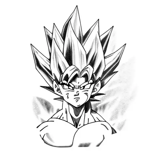 goku and vegeta  tattoo design idea