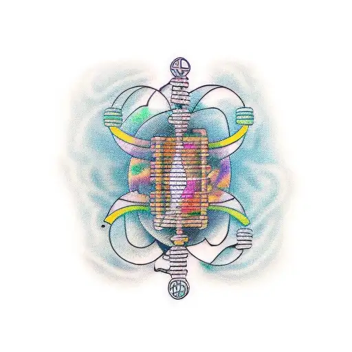 dna neural network tattoo design idea