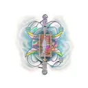 dna neural network tattoo design idea