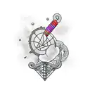 dna neural network tattoo design idea