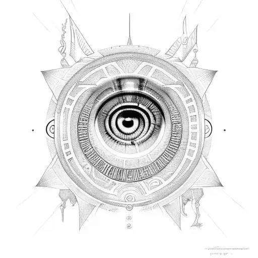 the eye of ra with infinity symbols  tattoo design idea
