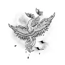 icarus falling tattoo design idea
