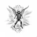 icarus falling tattoo design idea