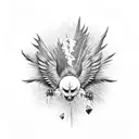 icarus falling tattoo design idea