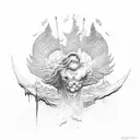 icarus falling tattoo design idea