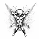 icarus falling tattoo design idea