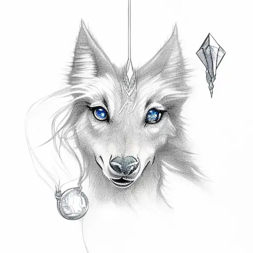 Luna from Harry Potter casting a patronus charm tattoo design idea