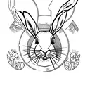 Hare  tattoo design idea