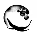 moon with Taurus  tattoo design idea