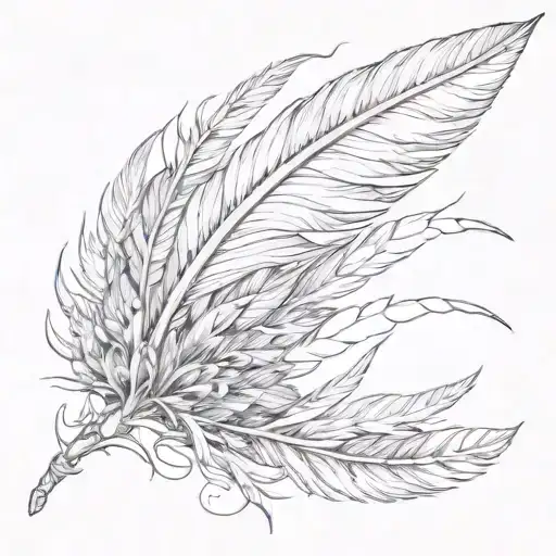 feathers and alternately placed tattoo design idea