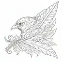 feathers and alternately placed tattoo design idea