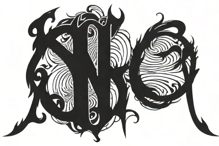 sinner written tattoo design idea