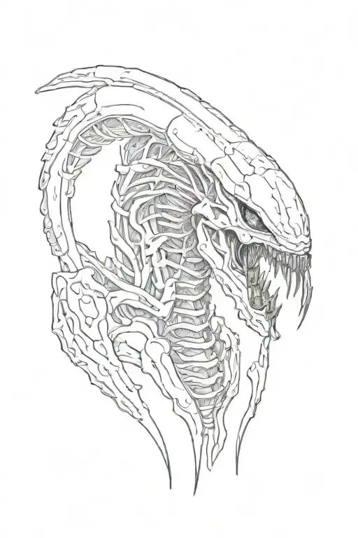 xenomorph tattoo design idea