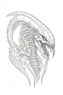 xenomorph tattoo design idea