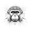 Monkey with Jul Sign Marseille  tattoo design idea