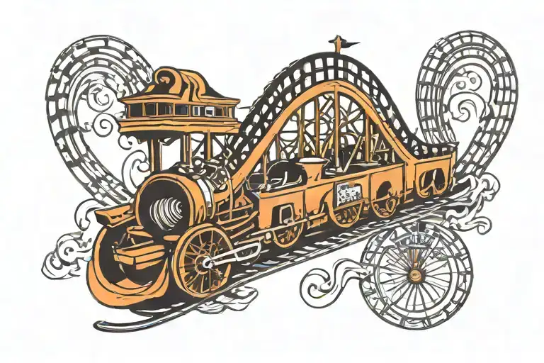 roller coaster  tattoo design idea