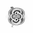 Combine a horse and snake in a yin and yang symbol tattoo design idea