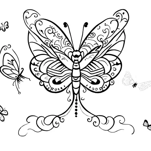 best friend tattoo, butterfly with 1996 and a butterfly with 1997 tattoo design idea