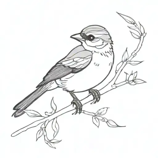 sparrow tattoo design idea