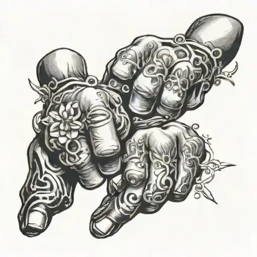 Two knuckles. One big one small tattoo design idea