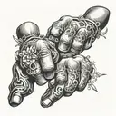 Two knuckles. One big one small tattoo design idea