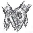 Two knuckles. One big one small tattoo design idea