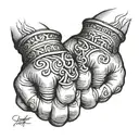 Two knuckles. One big one small tattoo design idea