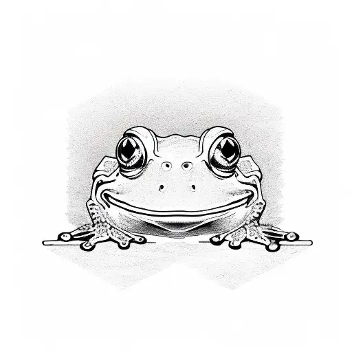 tripping frog tattoo design idea