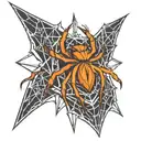 phantom troupe spider with chrome heart symbol  tattoo design idea